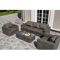  "Боно" лаунж-зона из искусственного ротанга, цвет графит, фото 3 