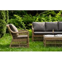  "Гранд Латте" лаунж-зона из искусственного ротанга, цвет соломенный, фото 17 