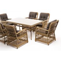  "Цесена" обеденная группа плетеная из искусственного ротанга, цвет соломенный, фото 38 