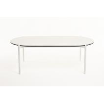  "Диего" журнальный стол из HPL 120х60 H40, каркас белый муар, цвет "молочный", фото 2 