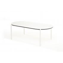  "Диего" журнальный стол из HPL 120х60 H40, каркас белый муар, цвет "молочный", фото 3 