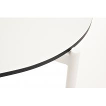  "Диего" журнальный стол из HPL 120х60 H40, каркас белый муар, цвет "молочный", фото 4 