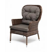  "Алиса" кресло плетеное, цвет коричневый с подушками, фото 1 