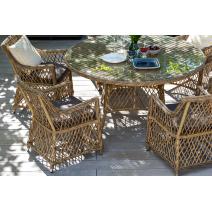  "Латте" плетеное кресло из искусственного ротанга, цвет соломенный, фото 8 