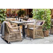  "Латте" плетеное кресло из искусственного ротанга, цвет соломенный, фото 42 