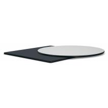  "Каффе" интерьерный стол из HPL круглый Ø70см, цвет молочный, фото 4 