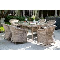  "Равенна" плетеное кресло из искусственного ротанга, цвет бежевый, фото 10 