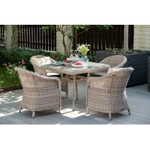  "Равенна" плетеное кресло из искусственного ротанга, цвет бежевый, фото 11 