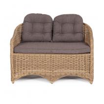  "Равенна" диван двухместный плетенный из ротанга, цвет соломенный, фото 3 