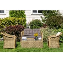  "Равенна" диван двухместный плетенный из ротанга, цвет соломенный, фото 5 