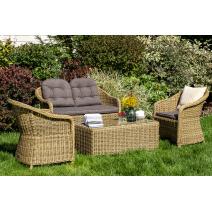  "Равенна" диван двухместный плетенный из ротанга, цвет соломенный, фото 7 