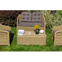  "Равенна" диван двухместный плетенный из ротанга, цвет соломенный, фото 8 