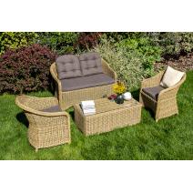  "Равенна" диван двухместный плетенный из ротанга, цвет соломенный, фото 9 