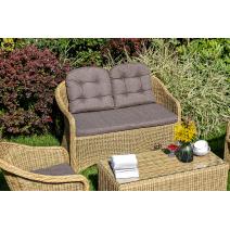  "Равенна" диван двухместный плетенный из ротанга, цвет соломенный, фото 10 