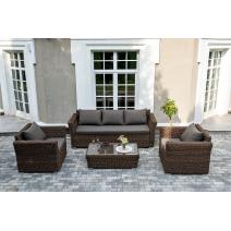  "Капучино" лаунж-зона из искусственного ротанга, цвет коричневый, фото 1 