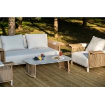  "Мальдивы" лаунж-зона из искусственного ротанга, цвет соломенный, фото 9 