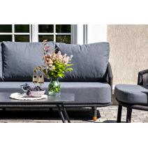  "Верона" лаунж-зона 5-местная плетеная из роупа (веревки), каркас алюминиевый темно-серый, роуп темно-серый, фото 6 