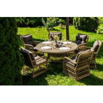  "Эспрессо–150 C" обеденная группа плетеная, цвет соломенный, фото 1 