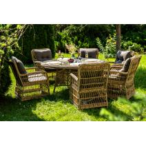  "Эспрессо–150 C" обеденная группа плетеная, цвет соломенный, фото 4 