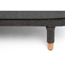  "Верона" диван 3-местный плетеный из роупа, каркас алюминий темно-серый (RAL7024) муар, роуп темно-серый круглый, ткань темно-серая 027, фото 11 