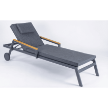  Шезлонг СПОНДА С карбон, с матрасом и подушкой, фото 6 