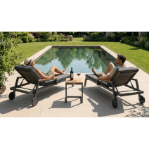  Шезлонг СПОНДА С карбон, с матрасом и подушкой, фото 3 