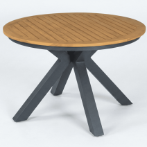  Стол круглый обеденный AMATO карбон, тик, фото 2 