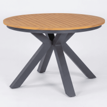  Стол круглый обеденный AMATO карбон, тик, фото 3 