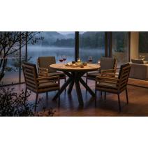  Стол круглый обеденный AMATO карбон, тик, фото 8 