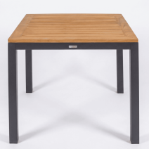  Стол обеденный ТЕЛЛА алюминий, тик 80x80 см (4 ножки), фото 2 