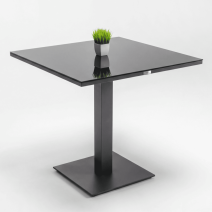  Стол обеденный КАНА алюминий, стекло 80x80 см (1 ножка), фото 1 