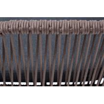  "Лион" стул плетеный из роупа, каркас из стали коричневый (RAL8016) муар, роуп коричневый круглый, ткань бежевая, фото 6 