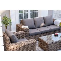  "Палермо" лаунж-зона из искусственного ротанга, цвет соломенный, фото 4 