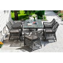  "Латте" обеденная группа плетеная, цвет графит, фото 4 