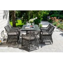 "Латте" обеденная группа плетеная, цвет графит, фото 6 