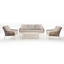  "Венеция" лаунж-зона из искусственного ротанга, цвет соломенный, фото 54 