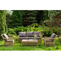  "Гранд Латте" лаунж-зона из искусственного ротанга, цвет соломенный, фото 3 