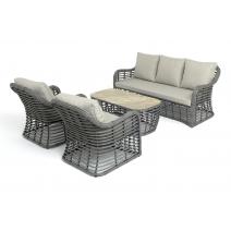  "Ницца" лаунж-зона из искусственного ротанга, цвет бронзовый, фото 30 