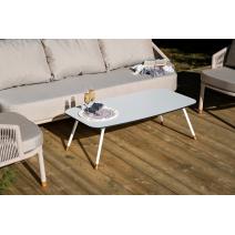  "Верона" лаунж-зона 5-местная плетеная из роупа (веревки), каркас алюминиевый белый, роуп бежевый, фото 20 