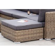  "Лунго" плетеная оттоманка с подушкой, цвет соломенный, фото 5 