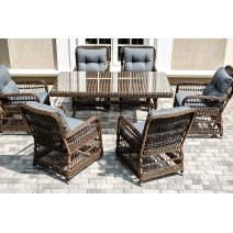 "Цесена" обеденная группа плетеная из искусственного ротанга, цвет коричневый, фото 5 