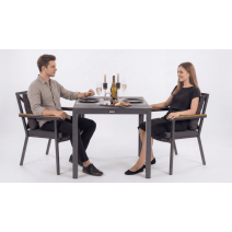  Стол обеденный ДОЛЛА алюминий 80х80 см (4 ножки), фото 5 