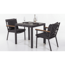  Стол обеденный ДОЛЛА алюминий 80х80 см (4 ножки), фото 6 