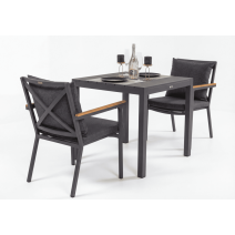  Стол обеденный ДОЛЛА алюминий 80х80 см (4 ножки), фото 4 