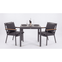  Стол обеденный ДОЛЛА алюминий 80х80 см (4 ножки), фото 7 