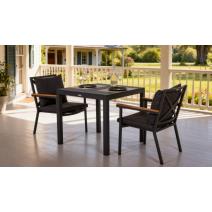  Стол обеденный ДОЛЛА алюминий 80х80 см (4 ножки), фото 9 