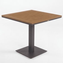  Стол обеденный МИРРА алюминий, поливуд 80х80 см (1 ножка), фото 1 