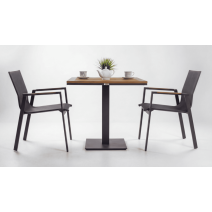  Стол обеденный МИРРА алюминий, поливуд 80х80 см (1 ножка), фото 4 