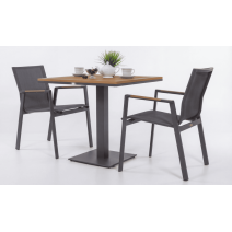  Стол обеденный МИРРА алюминий, поливуд 80х80 см (1 ножка), фото 6 