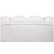  Низкое кресло ракушка Pearl цвет белый на черных ножках, фото 5 